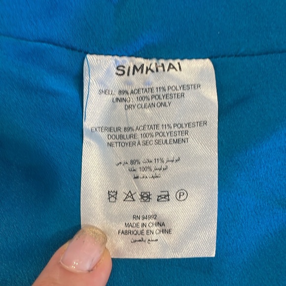 ⏰ NEW Simkhai Giana satin gown backless dress size 6 - Picture 8 of 8